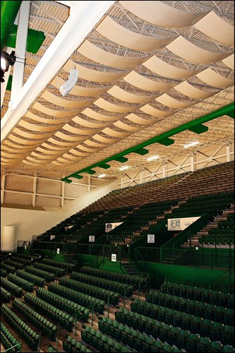 MBI Products Lapendary Acoustical product installed in Marshall University's Cam Henderson Arena